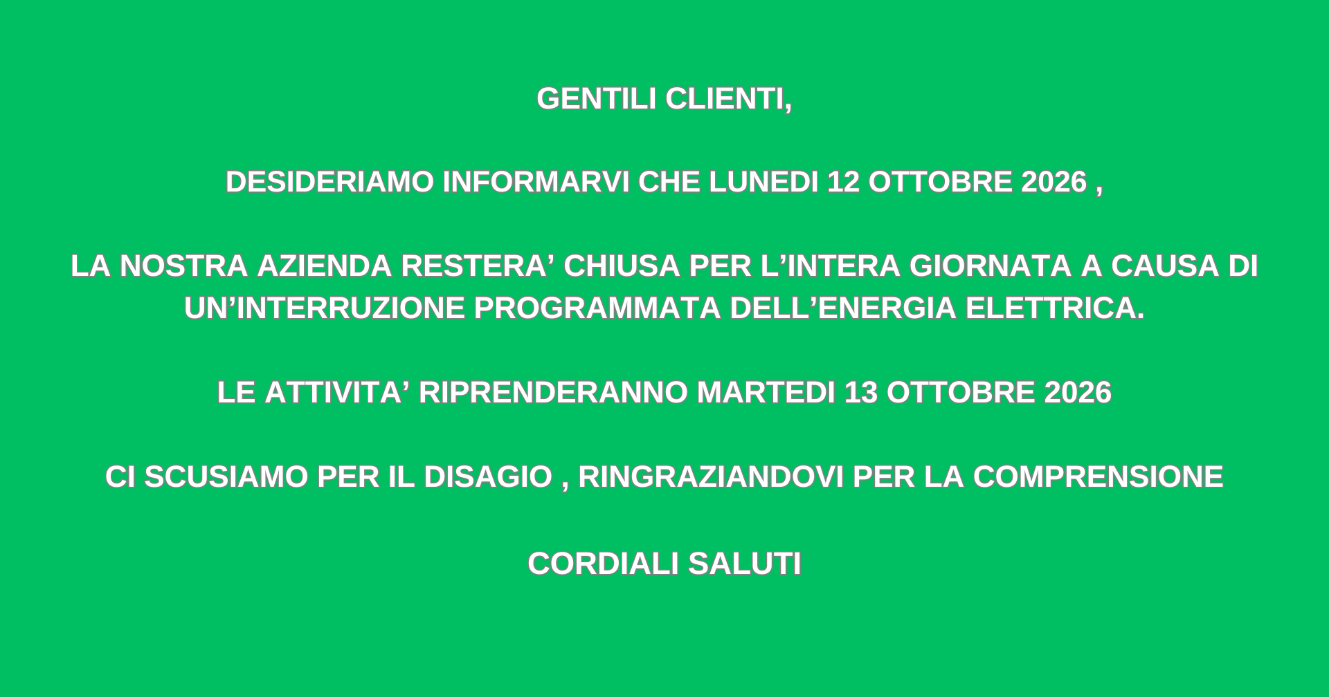 CHIUSURA